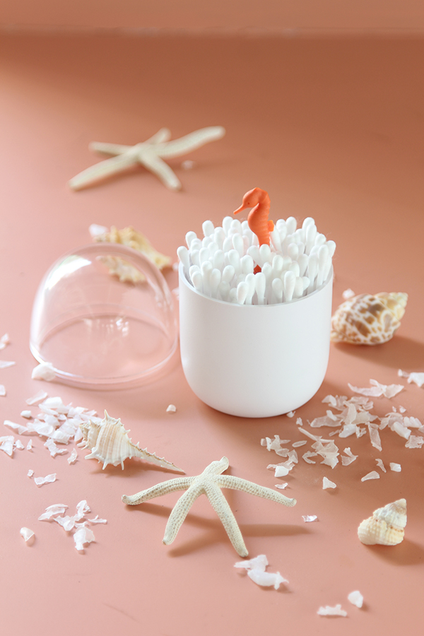 Контейнер для ватных палочек Seahorse белый Qualy QL10314CLWH - Вид №3