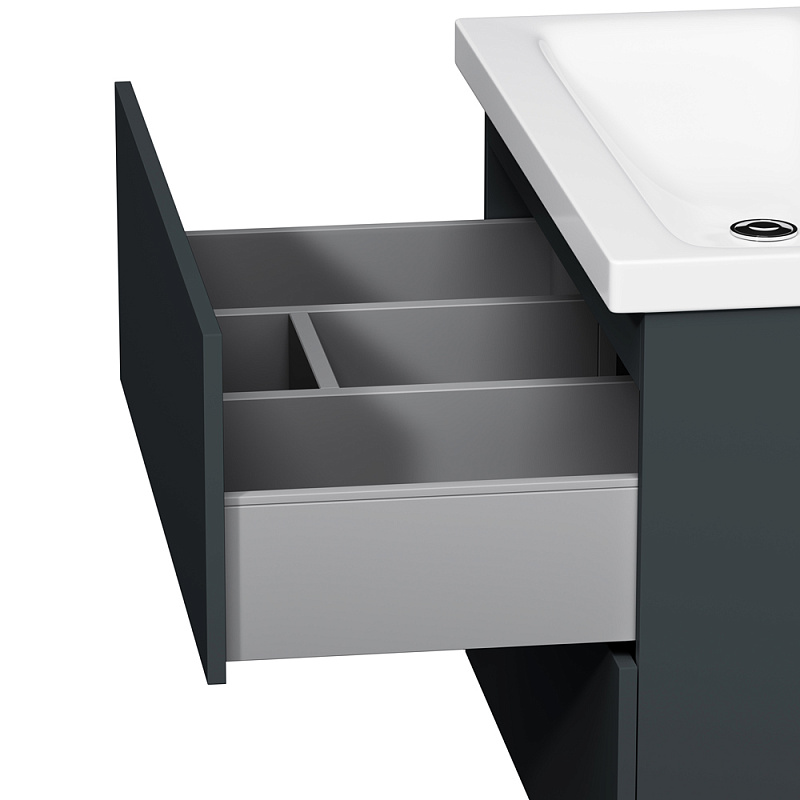 M90FHX07522GM База под раковину подвесная 75 см 2 ящика push-to-open графит матовый AM.PM Gem - Вид №4