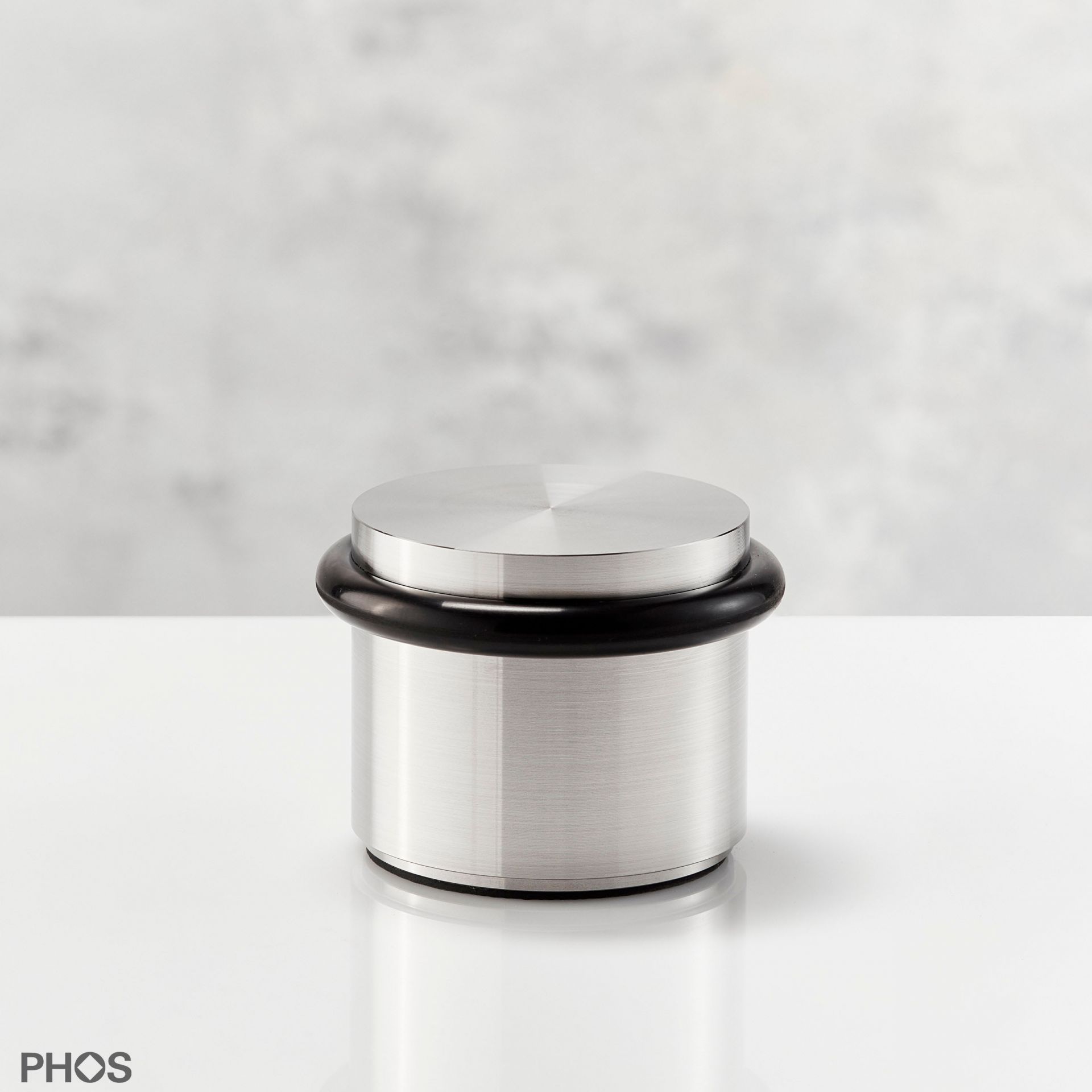 TSB90-75 Стопор напольной двери, без шурупов, ø90 мм, высота 75 мм. PHOS 