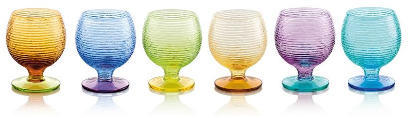 IVV Набор из 6 цветных стеклянных стаканов для воды Multicolor 5008.1 - Вид №1