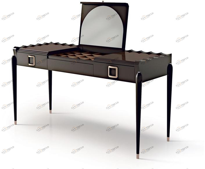 Carpanese Home Деревянный туалетный столик с ящиками и внутренним зеркалом Contemporary 7027