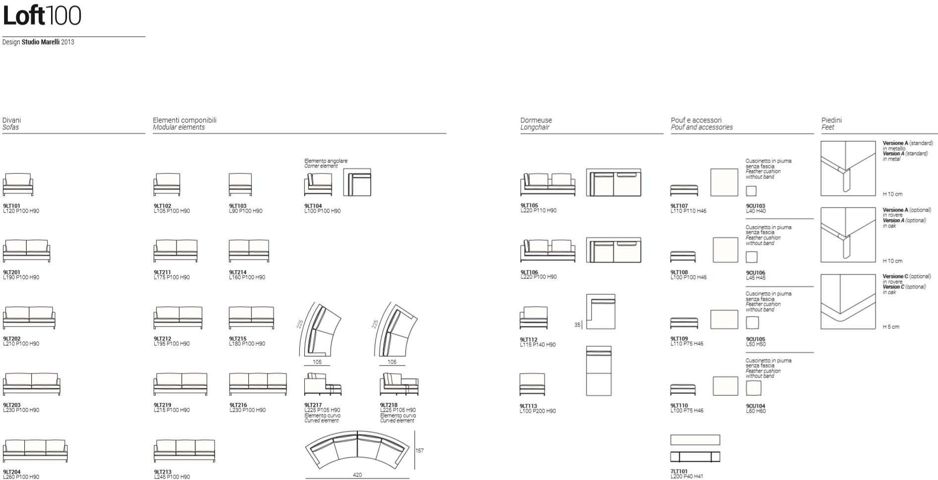 Marelli 3-х местный тканевый диван Loft sun-id-1426437 - Вид №3