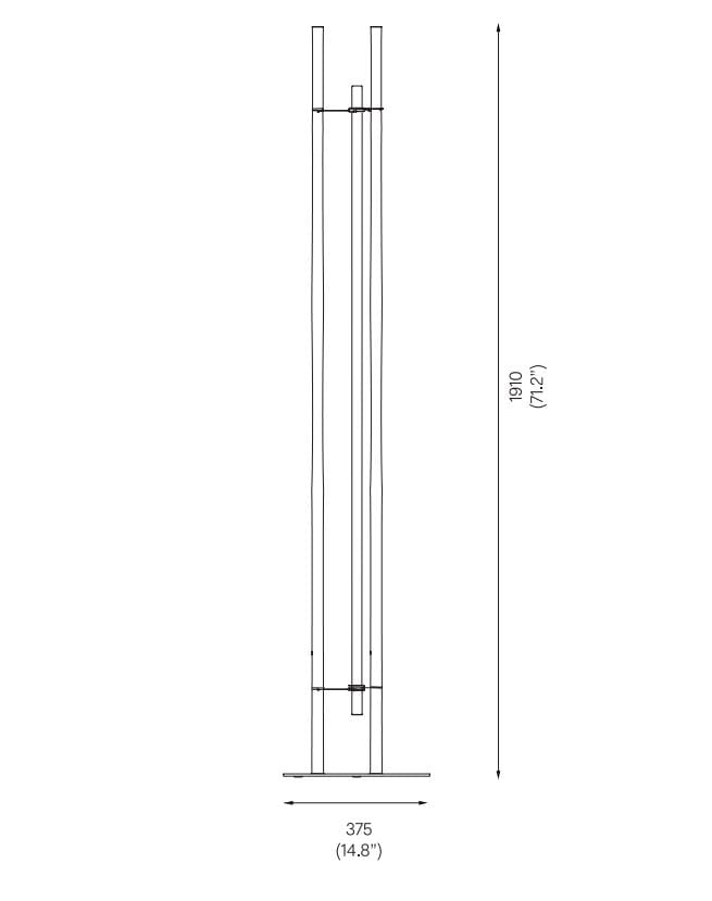 Светодиодный торшер из боросиликатного стекла и бамбука Michael Anastassiades TA-KE 3 ARCH-00147102 - Вид №3