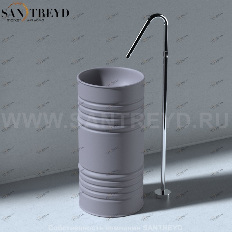 4742K89 Напольная раковина стоящая круглая Kerasan Artwork