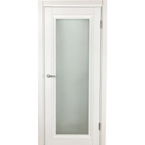 Дверь межкомнатная со стеклом Нобиле 70x200 см полипропилен белый с замком 82637346 STLM-2126347