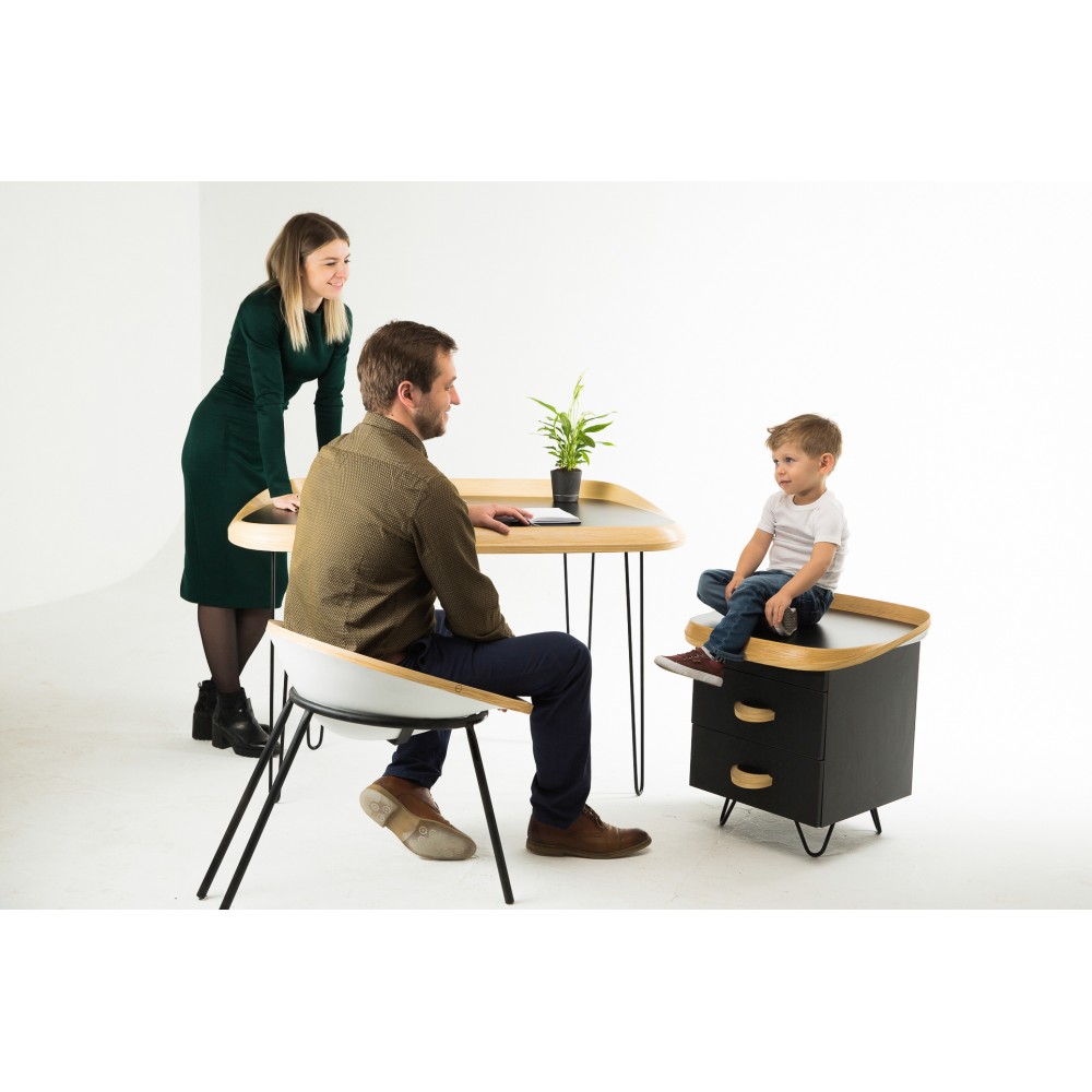 Тумба прикроватная черная Soi MONTLY SOI 128921 Черный  - Вид №2