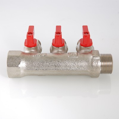 VTc.580.N.0502 Коллектор с отсекающими кранами Valtec 3/4", 2 х 1/2"  - Вид №4