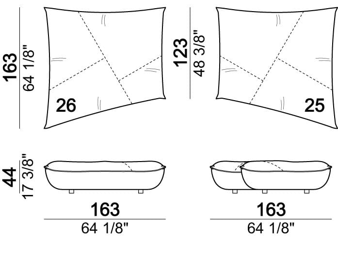 4-местный модульный диван Arketipo NIGHT FEVER ARCH-00101530 - Вид №8