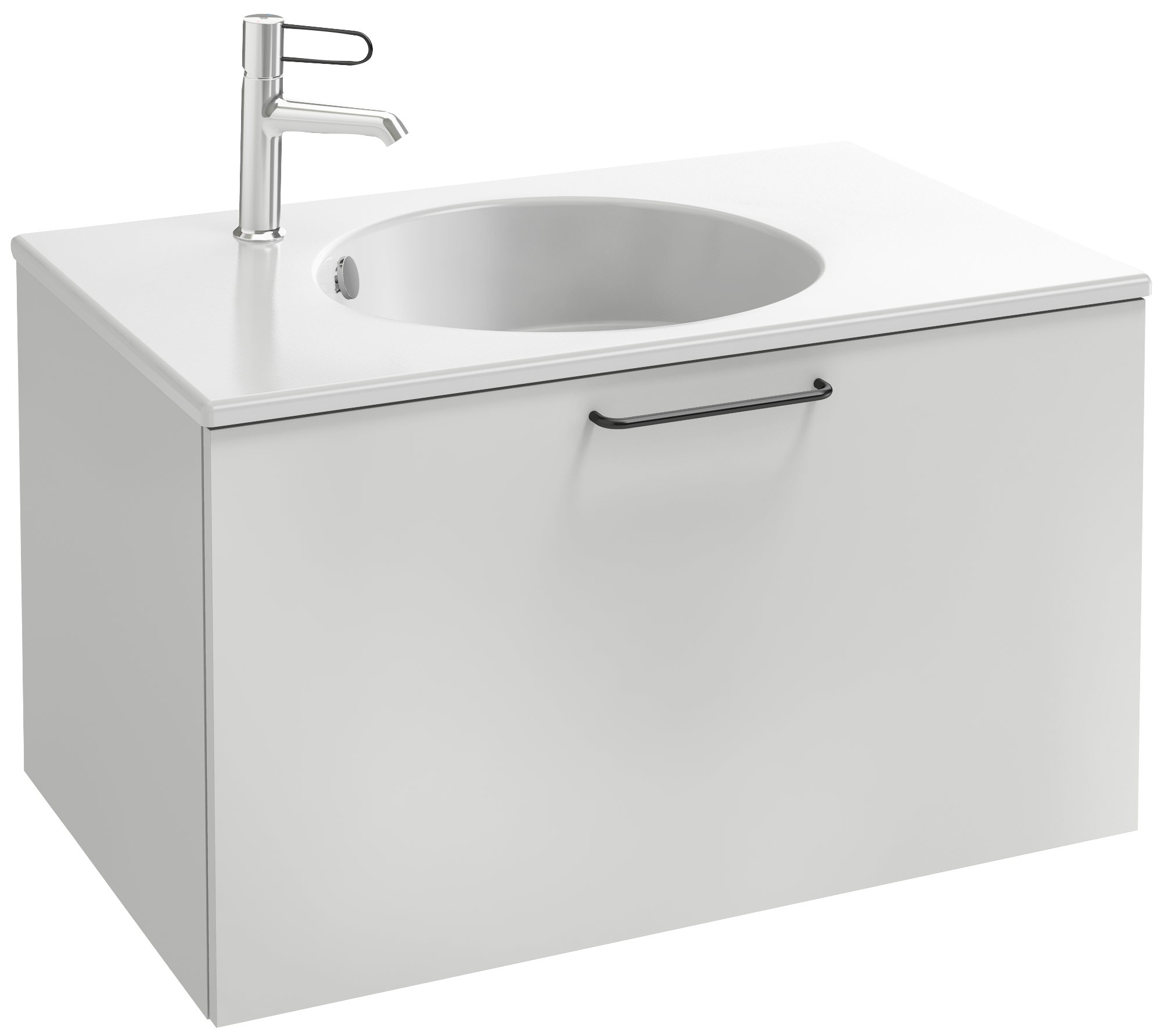 EB2512-R9-E10 Тумба под столешницу 80 см, 1 верхний ящик, черная ручка JACOB DELAFON ODÉON RIVE GAUCHE ODEON RIVE GAUCHE