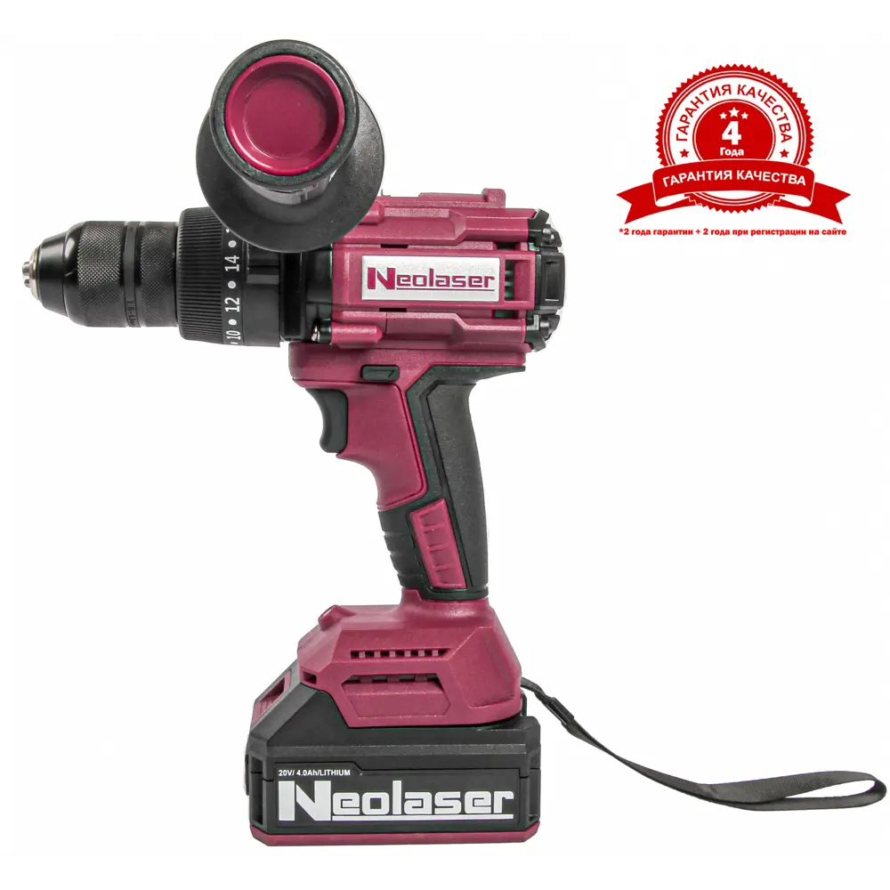 Аккумуляторная дрель-шуруповерт Neolaser NCDB-120 с двумя батареями 89348553 STLM-1344307 - Вид №1