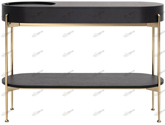 HC28 Cosmo Консоль из стали и дерева с полками  13c003 