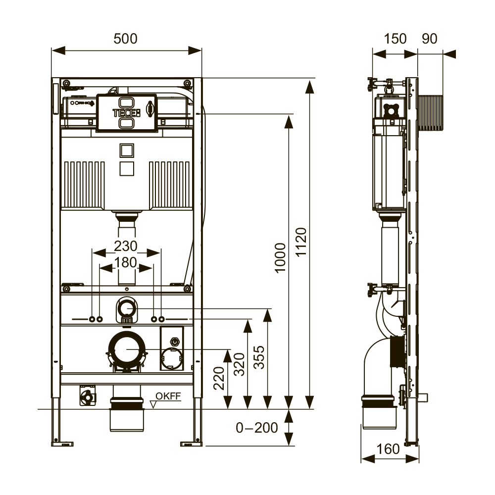 9300344 Модули для унитаза Tece  - Вид №1