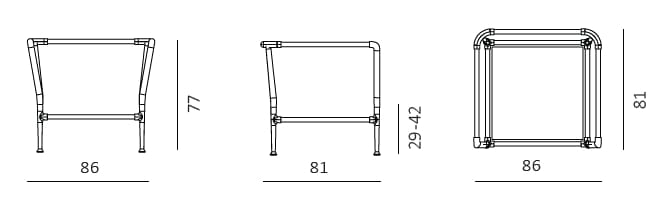 Садовое кресло с подлокотниками Unopiù Treble ARCH-00074536 - Вид №11
