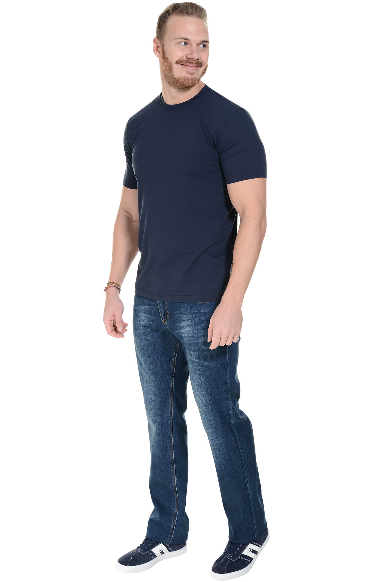 62079 Футболка мужская темно-синяя LUXE  Одежда для официантов  размер M  - Вид №4