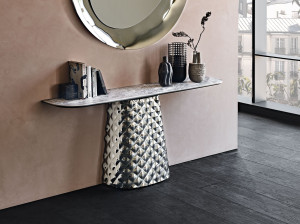 Керамическая консоль полумесяца