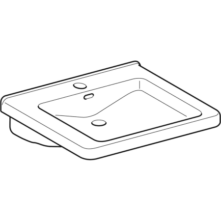 128665000 Раковина Geberit Renova Comfort Square, безбарьерная Geberit  - Вид №13