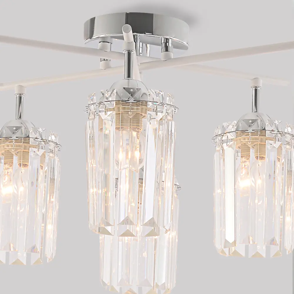 Люстра СЕМЬ ОГНЕЙ Агнес: хрустальная элегантность с 6 плафонами 89422008 STLM-1570949 - Вид №2