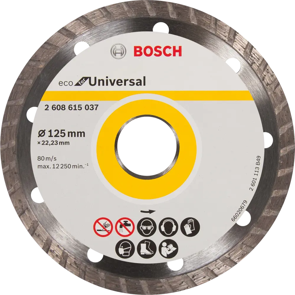 Диск алмазный универсальный Bosch Eco for Universal 2608615037 турбо 125x22.2x2.4 мм BOSCH PROFESSIONAL STLM-2014895