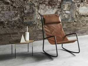 Living Divani Кресло-качалка из кожи