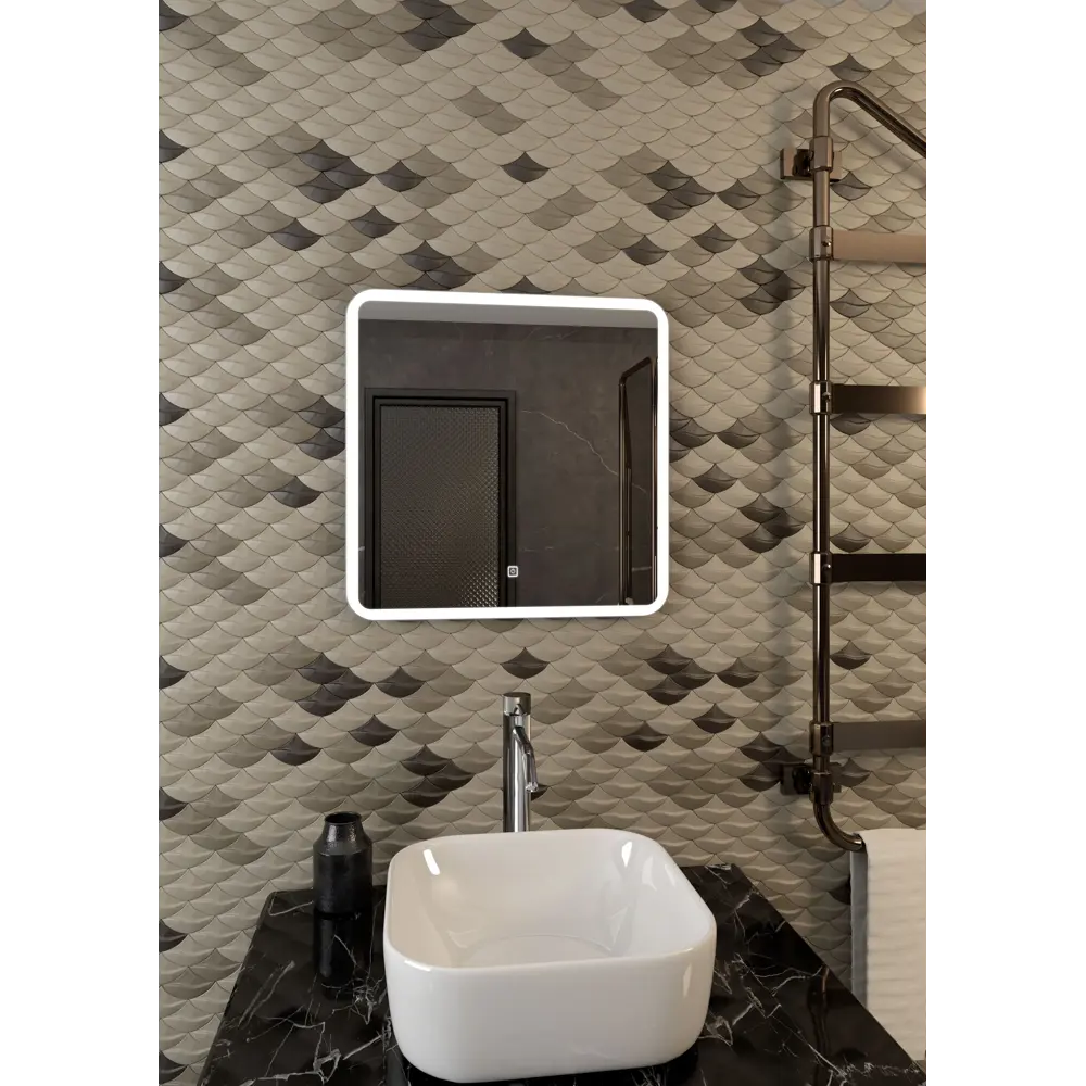 Зеркало Santreyd Grace с LED-подсветкой и сенсорным управлением 60×60 см 83569452 STLM-0041887 - Вид №6