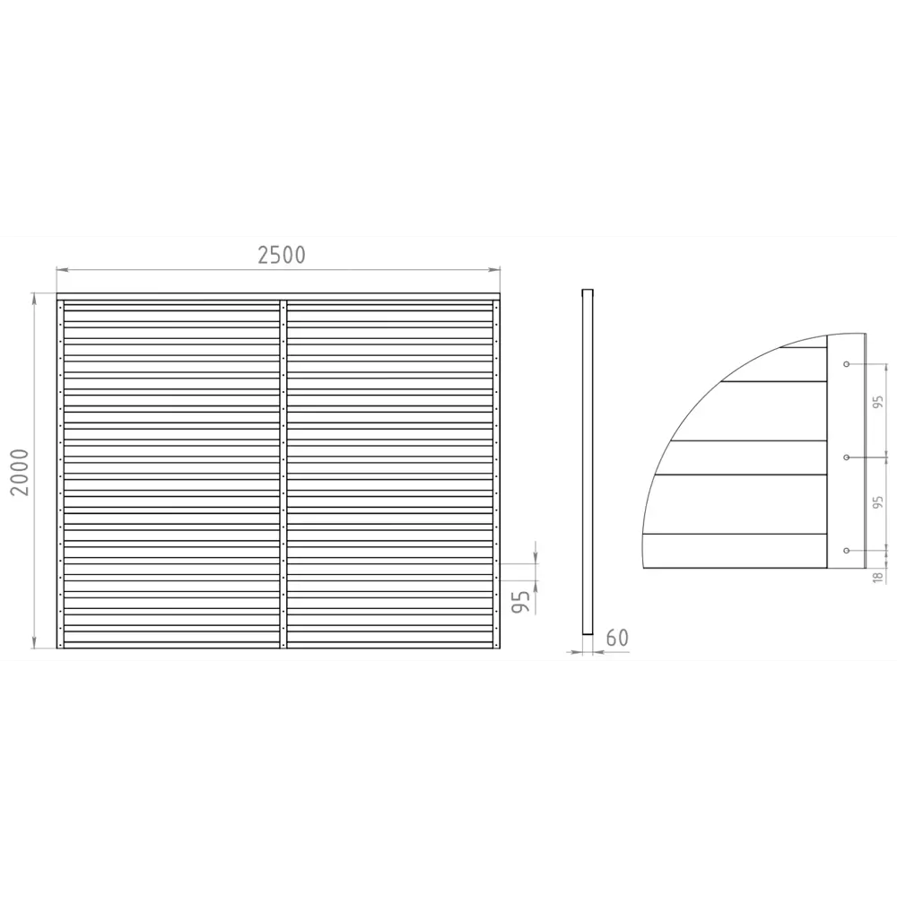 Забор-жалюзи Вершина 2x2.5 м цвет бежевый 88698260 STLM-2113161 Santreyd  - Вид №2