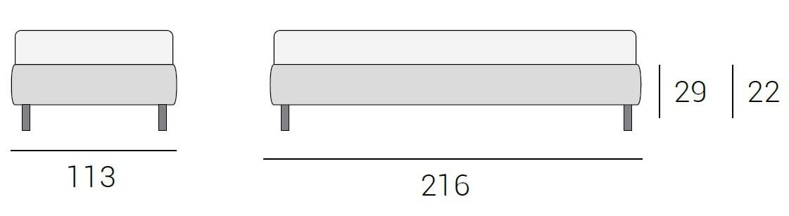 Sommier одиночный контейнер ткани Altrenotti Soul Young ARCH-00151746 - Вид №5