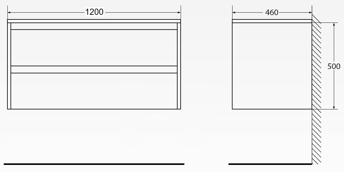Мебель для ванной BelBagno KRAFT-1200-2C-SO-PG  - Вид №1