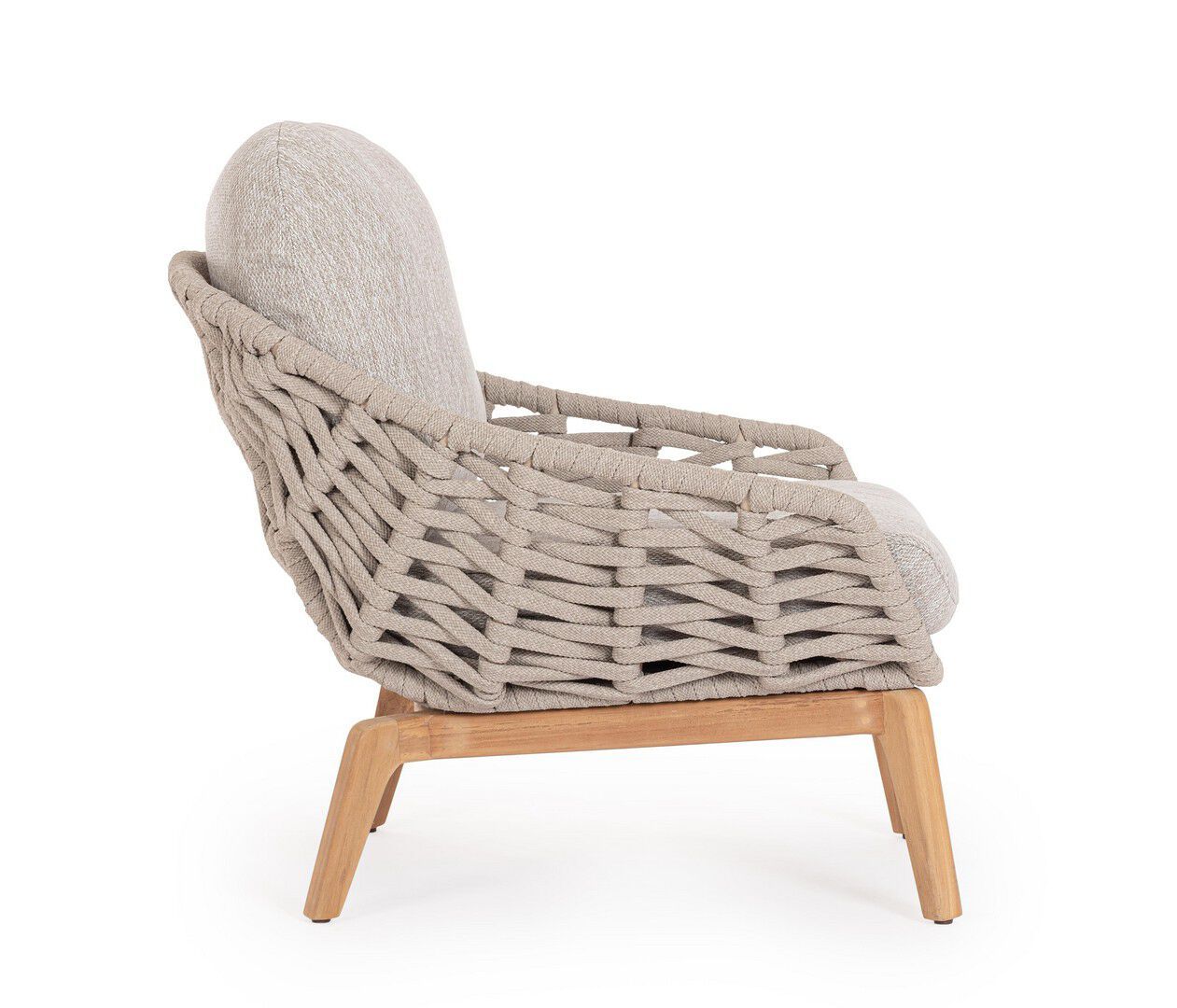 Веревочное и тканевое садовое кресло с подлокотниками BIZZOTTO Tamires ARCH-00119189 - Вид №22