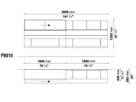 Навесной шкаф с дверным полотном B&B Italia PAB ARCH-00080831 - Вид №7