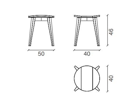 Деревянный низкий стул Devina Nais CUT ARCH-00148924 - Вид №2