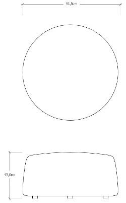 TRIBÙ Круглый садовый пуф Nomad C05032w/33w/34w - Вид №9
