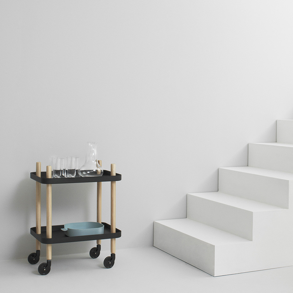 Сервировочный стол на колесиках Block 64х50х35 см, черный Normann Copenhagen 602207 - Вид №1
