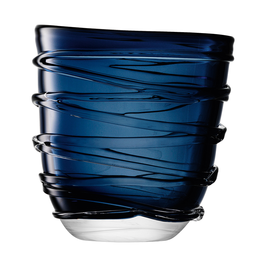 Ваза Yarn 26 см тёмно-синяя LSA International G141324598 - Вид №1