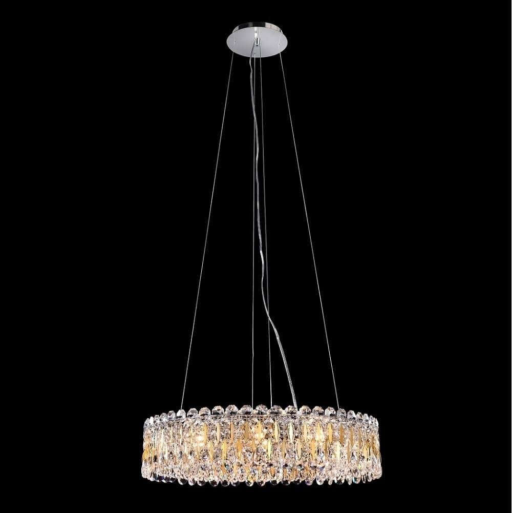 Подвесная люстра Crystal Lux Lirica SP10 D610 Chrome CRYSTAL LUX ДИЗАЙНЕРСКИЕ, LIRICA 138885 Золотой  - Вид №3