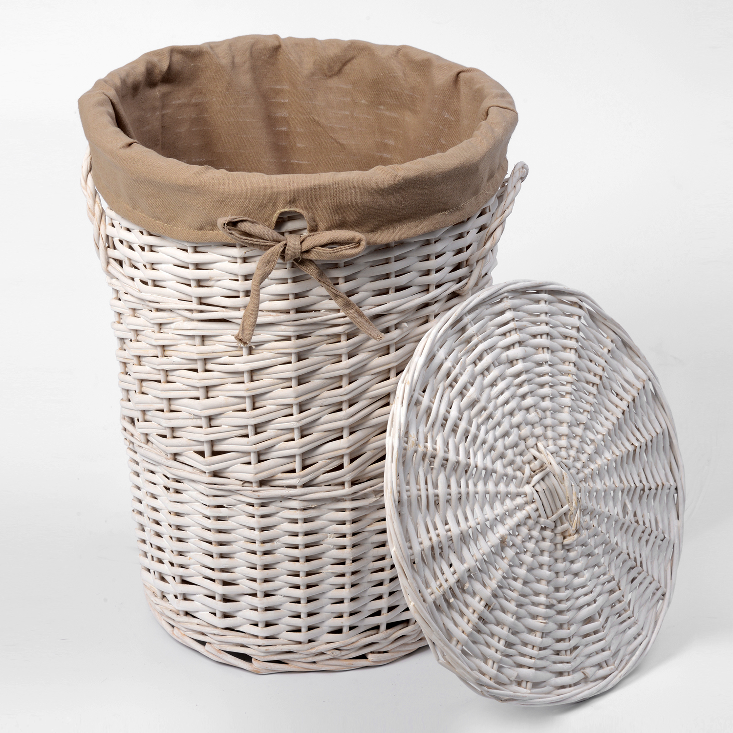 WB-106-L Aller Плетеная корзина для белья с крышкой WasserKRAFT  - Вид №1