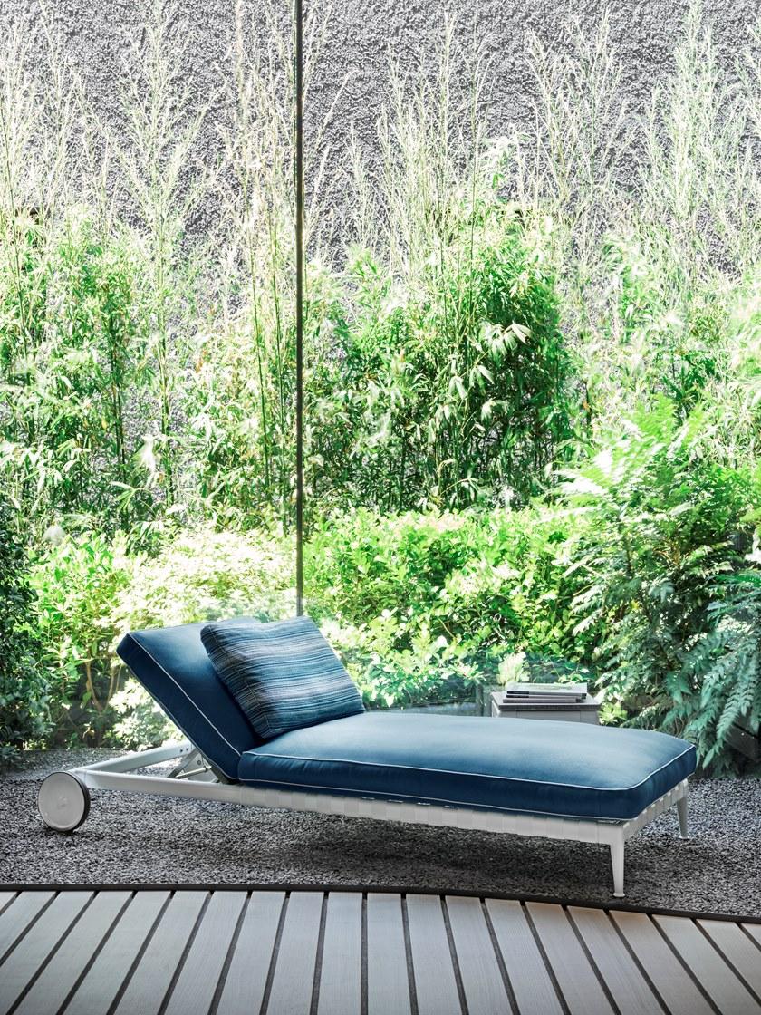 Flexform Тканевый садовый лежак на колесиках Atlante sun-id-1513930 - Вид №6