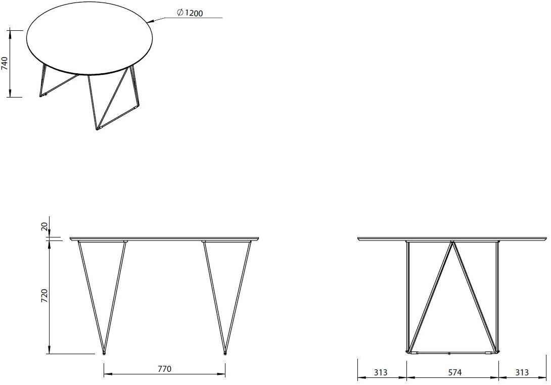 TemaHome Круглый обеденный стол sun-id-1358139 - Вид №9