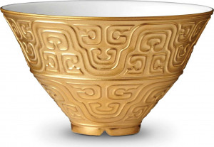 10571424 L’Objet Салатник индивидуальный 13см "Династия "Хань" (золотой декор) Фарфор
