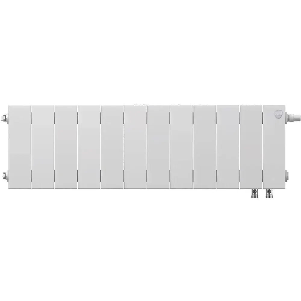 Радиатор секционный Royal Thermo Pianoforte VDR 200/100 12 секций нижнее правое подключение биметалл белый 86733732 STLM-2021895 