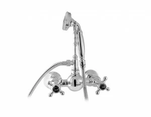 035019.N00.62 Смеситель для душа с черным фарфором Сатин никель