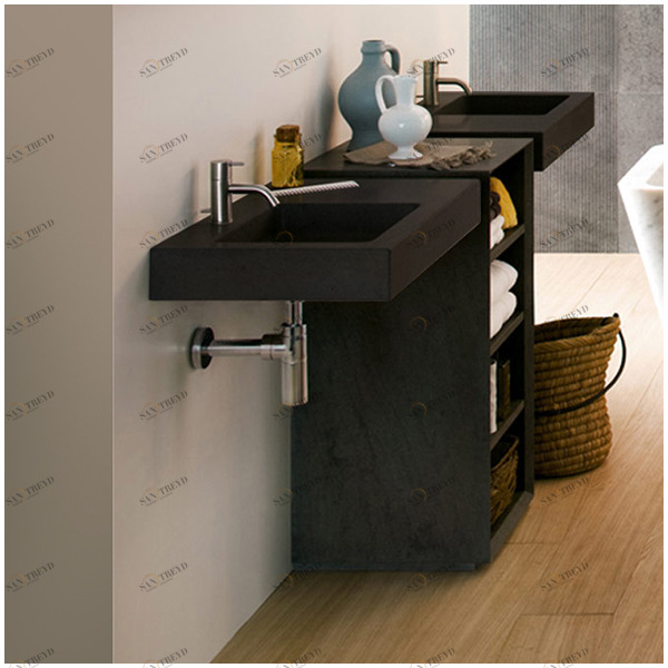 L5816SX Подвесная раковина настенная овальная Neutra Design  черная 