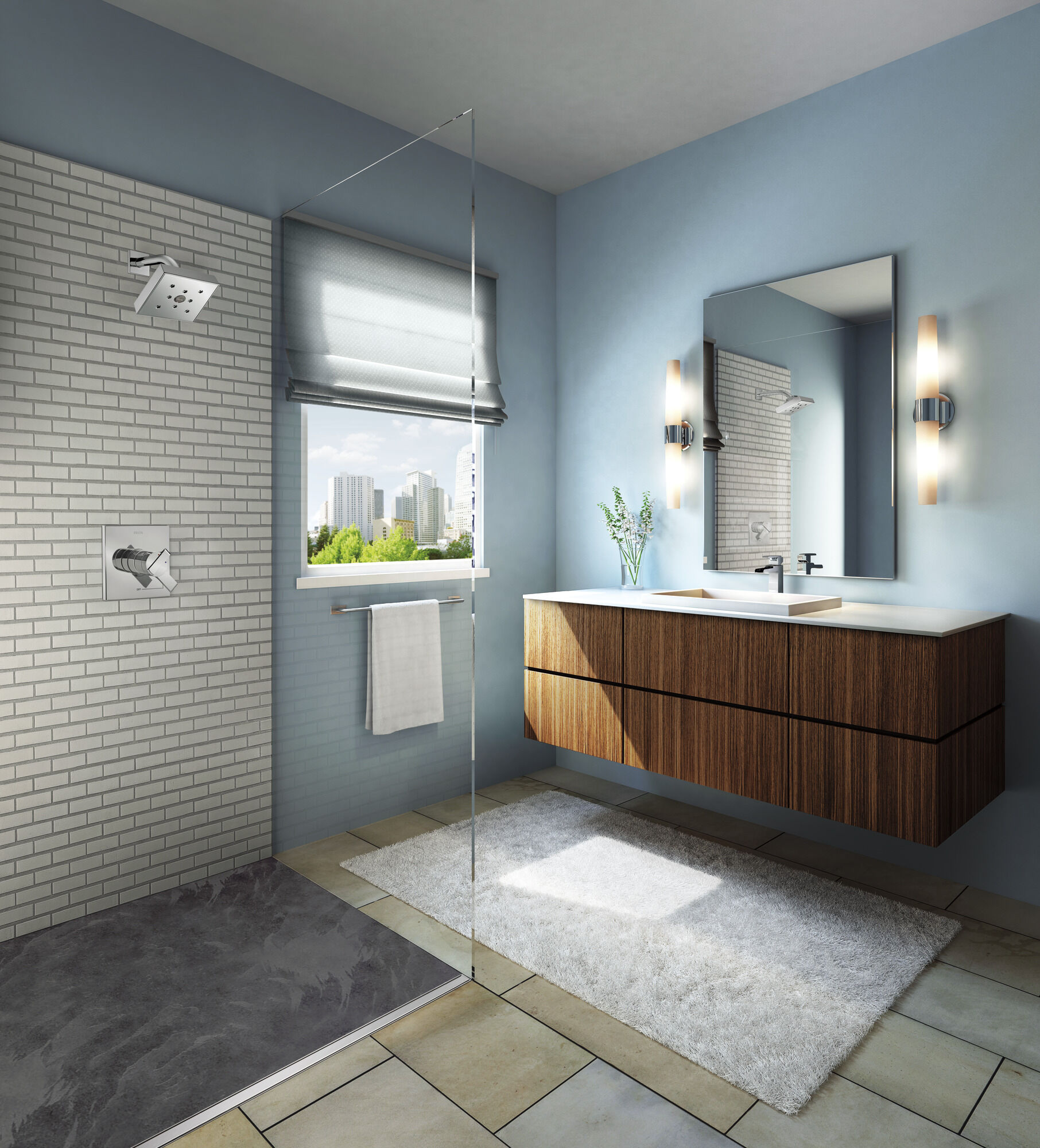 T17267 Накладка для душа Monitor® 17 серии H2Okinetic® Delta Faucet Ara Хром - Вид №1