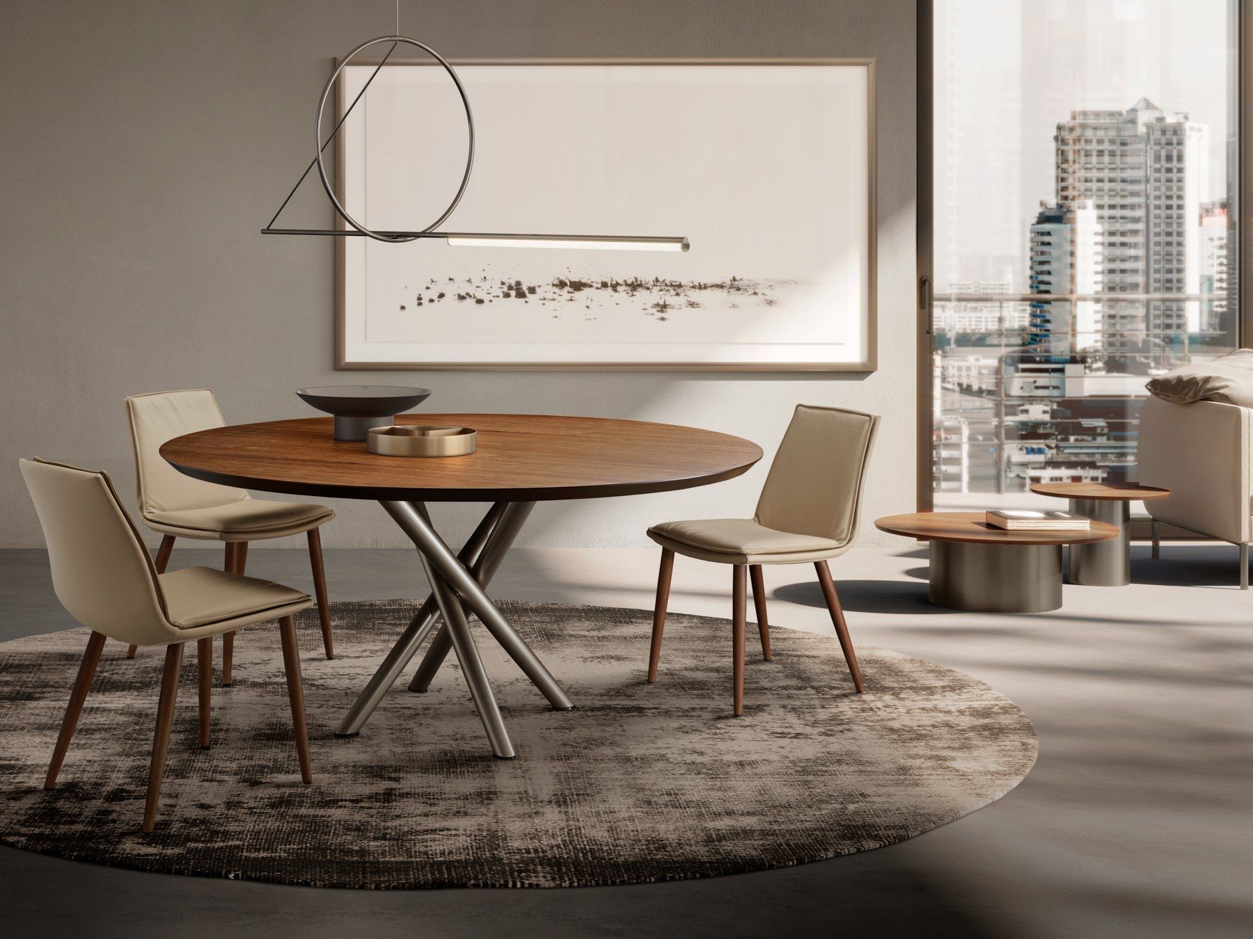 Круглый деревянный стол EFORMA BALY ARCH-00121367 - Вид №1