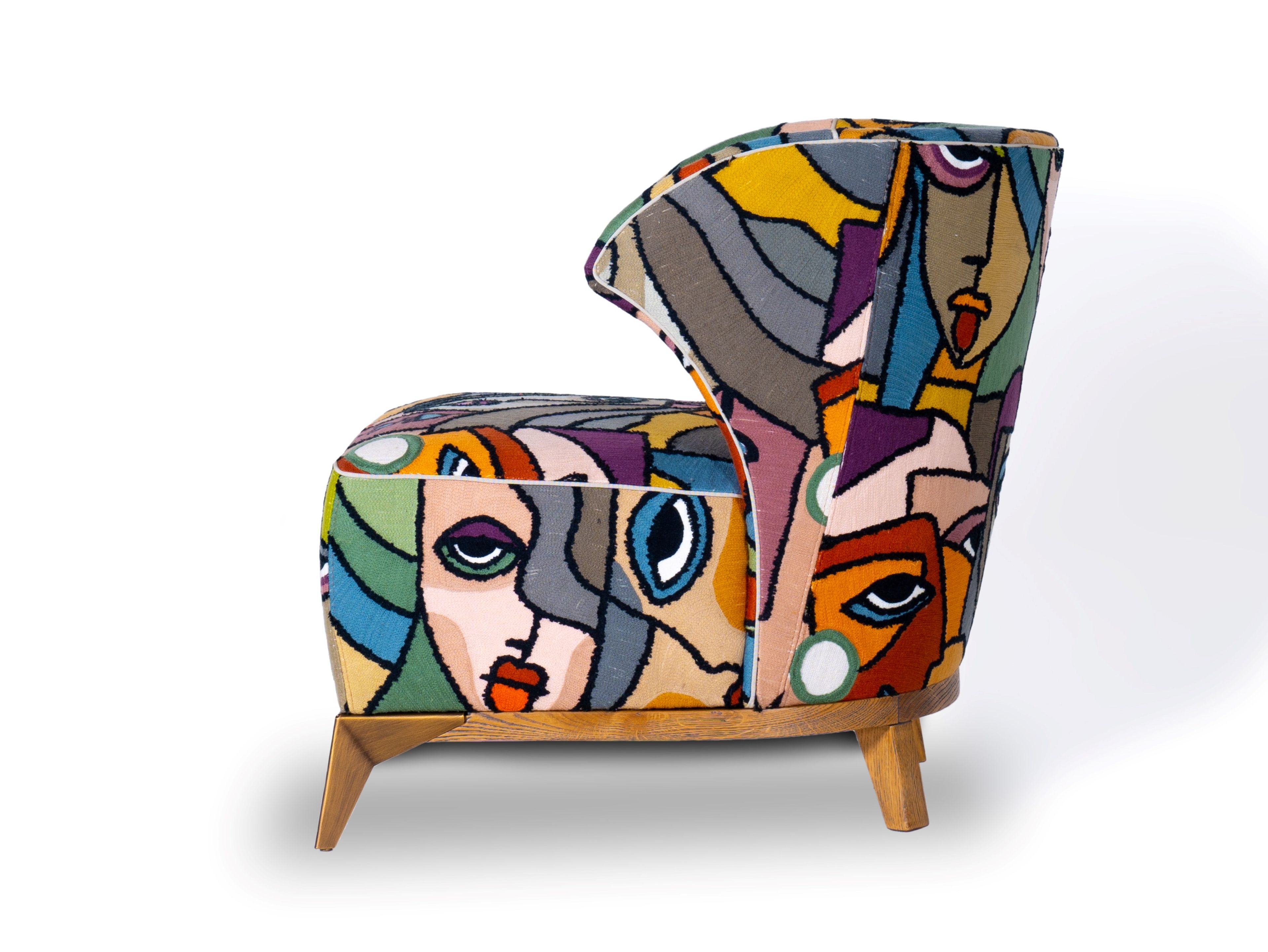 Тканевое кресло с подлокотниками Mantellassi 1926 Agostina ARCH-00022394 - Вид №6