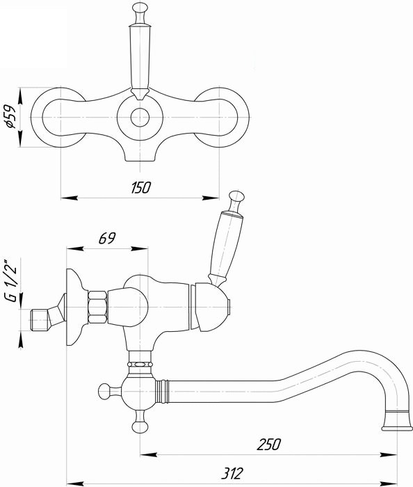ML.CUC-6340.BI.RA Смеситель Migliore Cucina - Вид №1