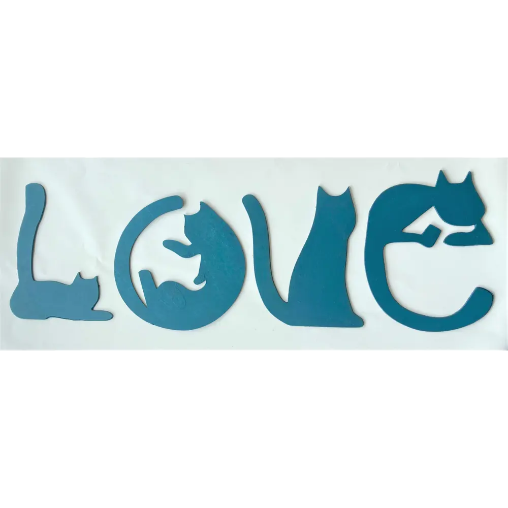 Настенное панно "Котики Love" дерево 70x26 см 85415223 STLM-2021256 Симфония  - Вид №4