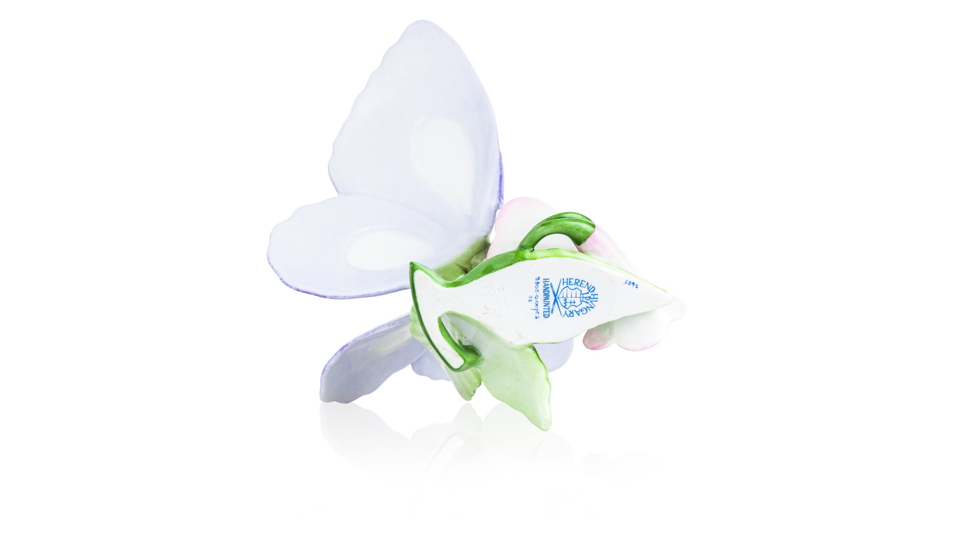 10612262 Herend Декоративный элемент 17,5см "Цветы с бабочкой" Фарфор  - Вид №4