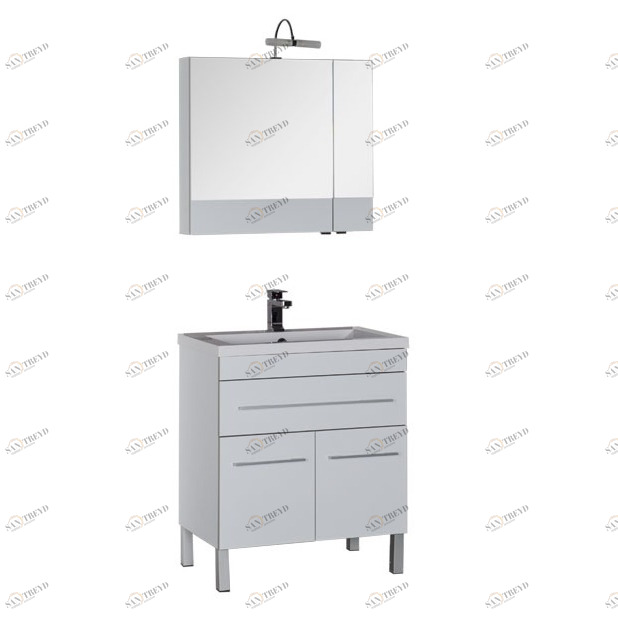 Комплект мебели Aquanet Верона 75 белый (напольный 1 ящик 2 дверцы) 00182946