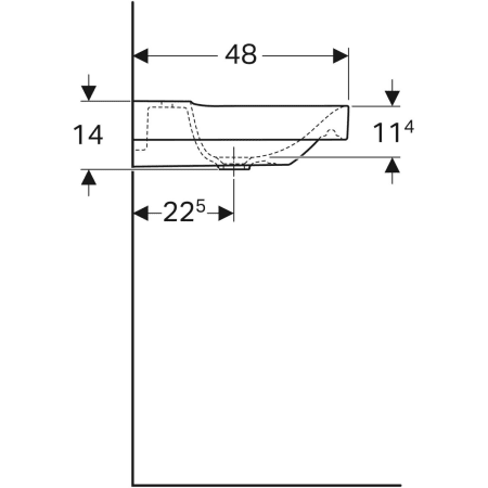500.532.01.1 Раковина Geberit Xeno² Geberit  - Вид №25