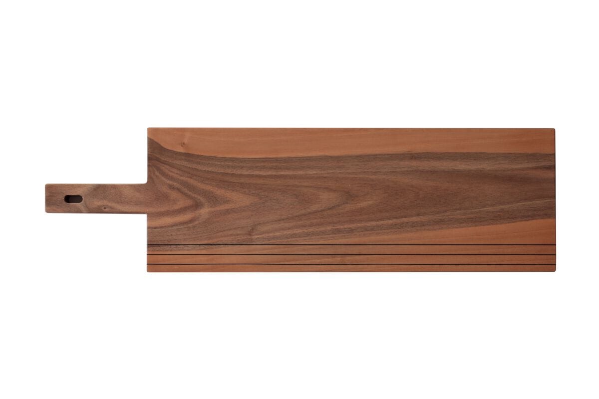 Прямоугольная сервировочная доска из грецкого ореха с ручкой Deodara Linear ARCH-00073836 - Вид №7